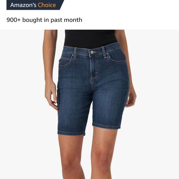 14 M Lee Women's Relaxed Fit Bermuda Short Super Stretch Casual Pull-On Size M D - Picture 4 of 5